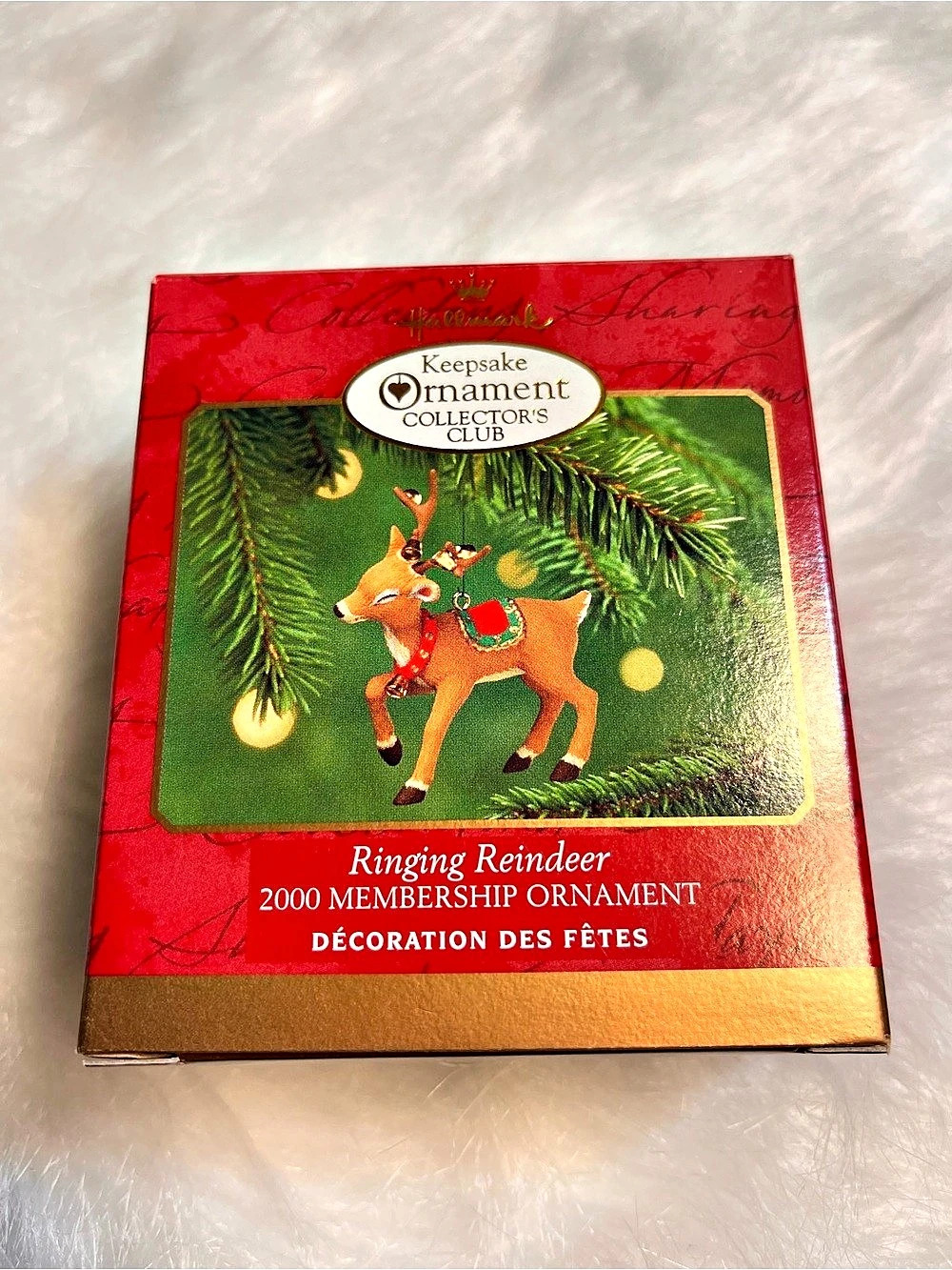 Hallmark 2000 Ringing Reindeer Ornament Membership only ornament